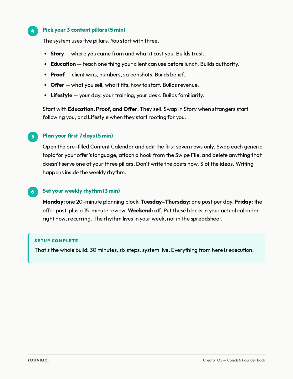 Quickstart Guide — 30-minute setup steps